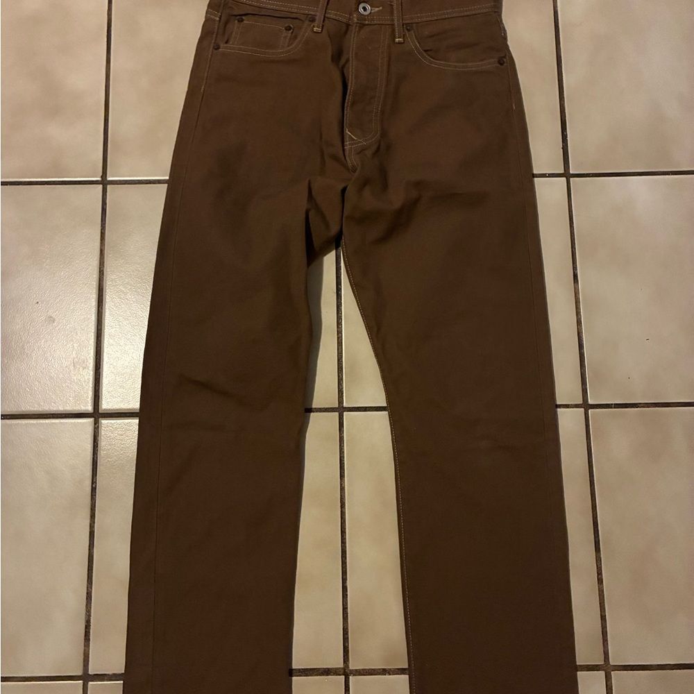 Women's Straight-Leg Jeans in Rich Brown - Picture 2 of 5